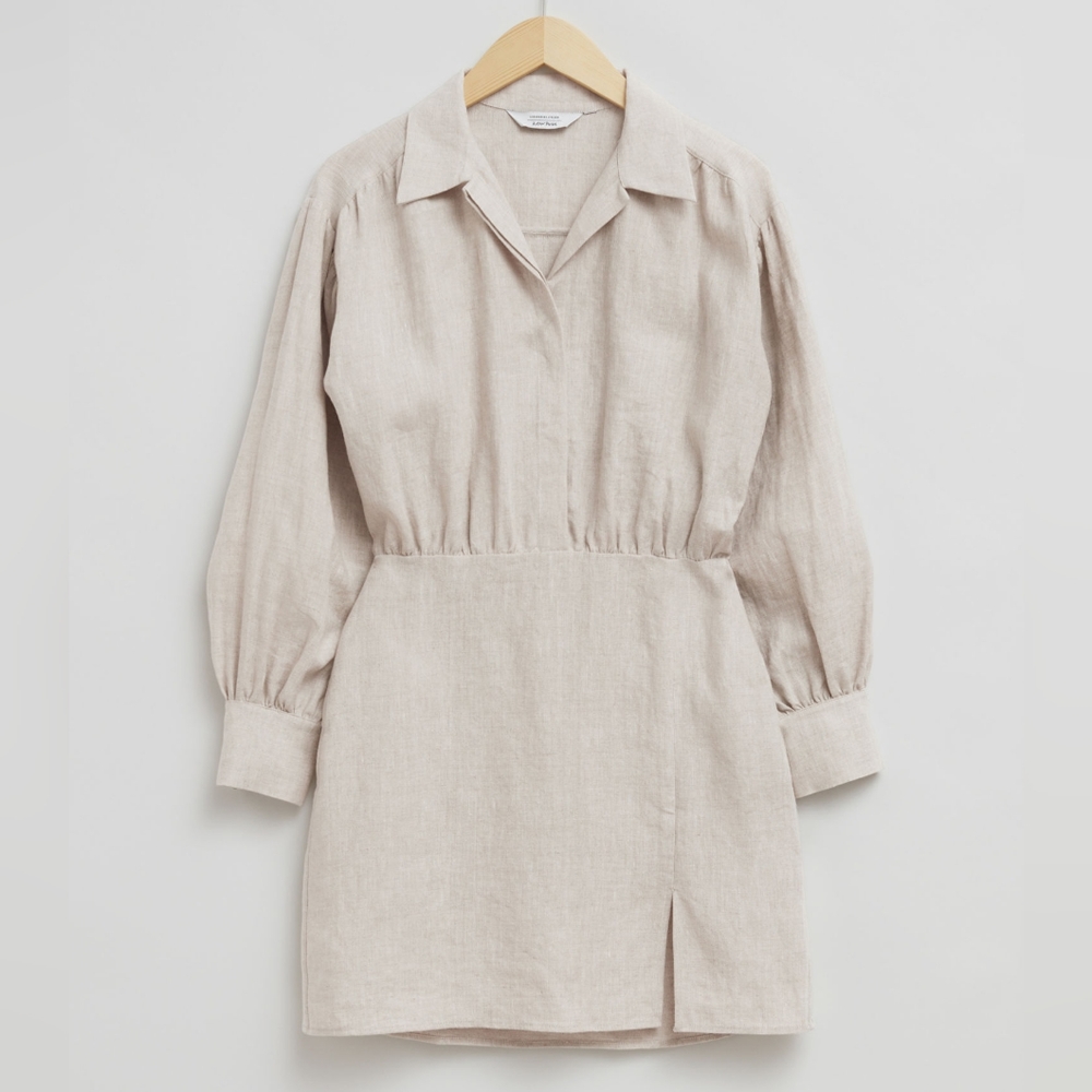 & OTHER STORIES Relaxed Linen Voluminous Bodice Dress